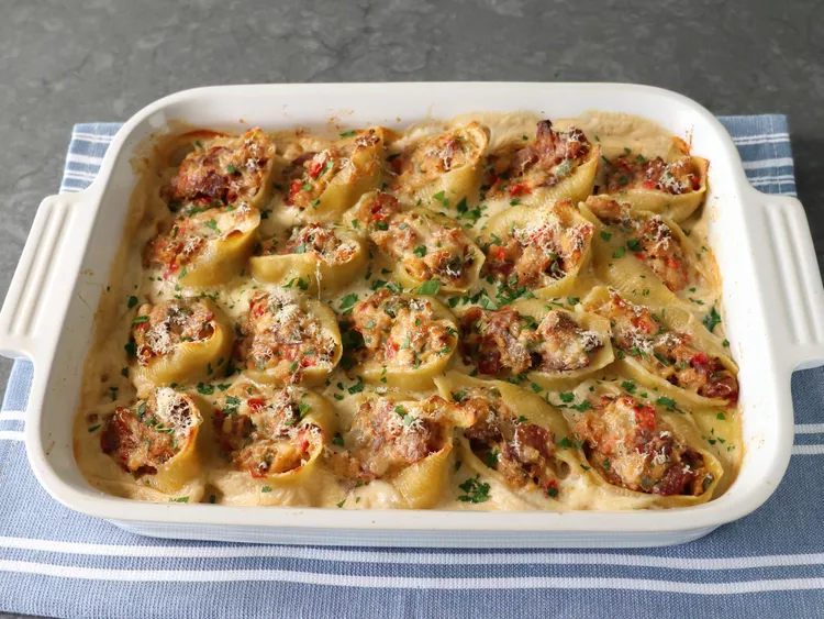 Clams Casino Stuffed Pasta Shells